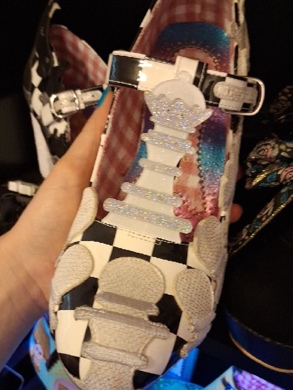 NEW Irregular Choice CHESS Heels And Bag, Size 42, Size 10.5 - Picture 5 of 8